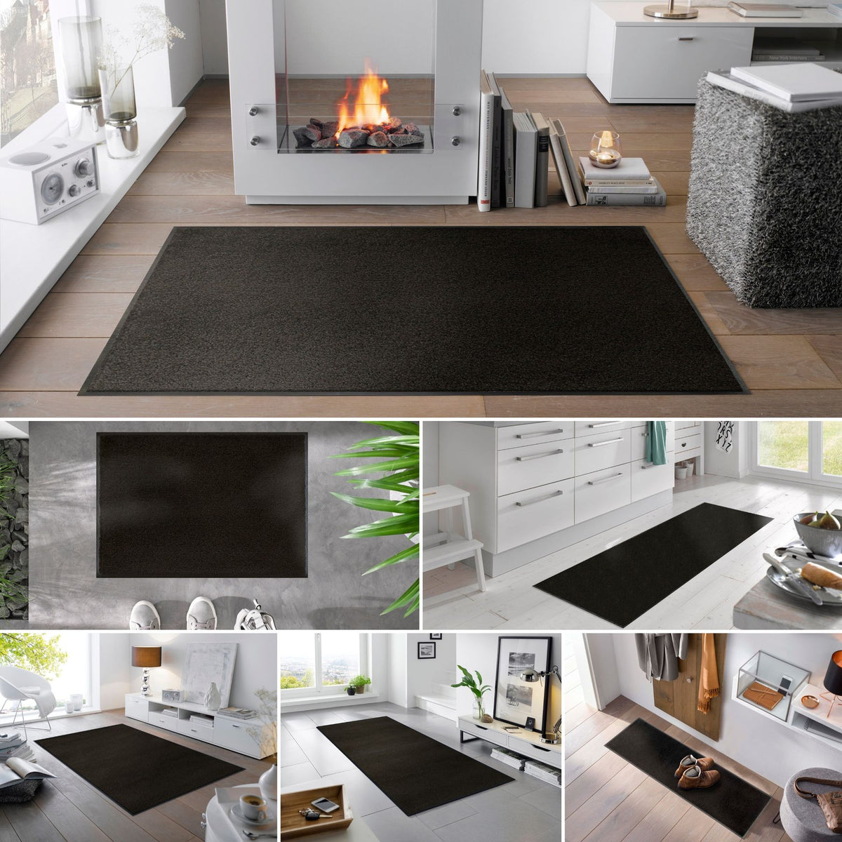 Fußmatte 75x120 Raven Black schwarz