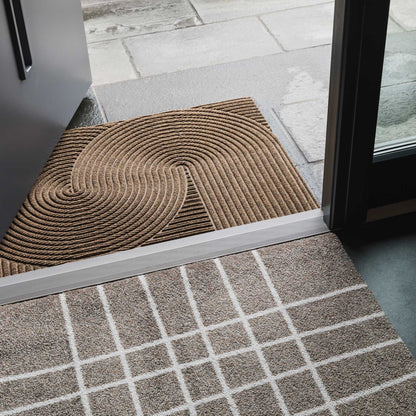 Wohnmatte 85 x 130 cm Sand sand randlos