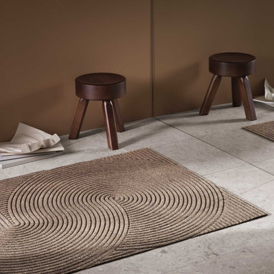 Wohnmatte 85 x 130 cm Sand sand randlos