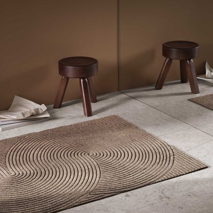 Wohnmatte 85 x 130 cm Sand sand randlos