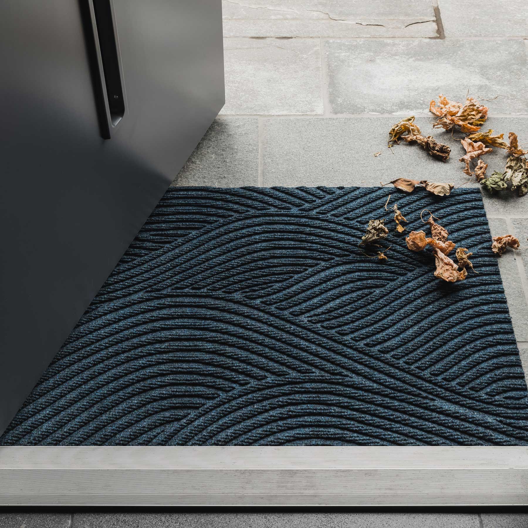 Fußmatte 60 x 90 cm Sjø blau randlos