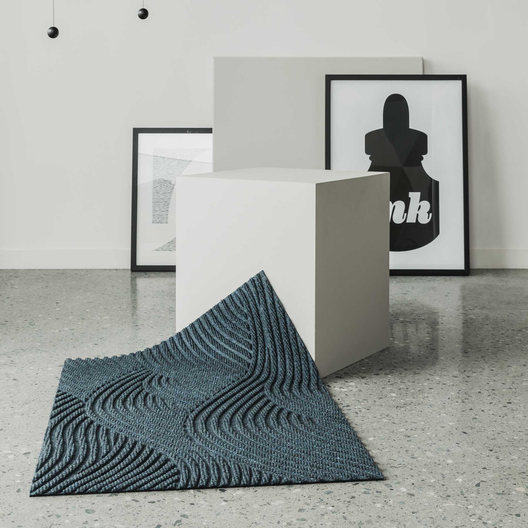 Wohnmatte 85x130 Sjø blau