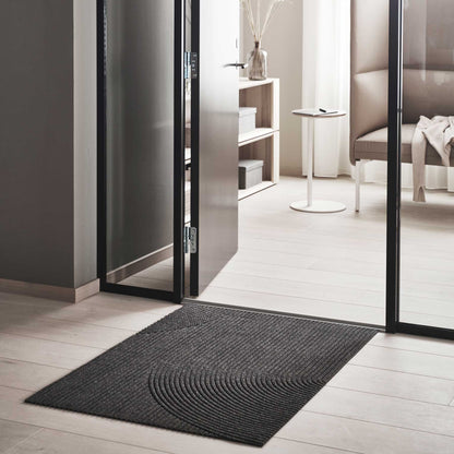 Fußmatte 60 x 90 cm Stein grau randlos