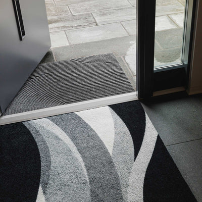 Fußmatte 60 x 90 cm Stein grau randlos