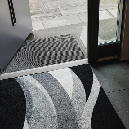 Fußmatte 60 x 90 cm Stein grau randlos