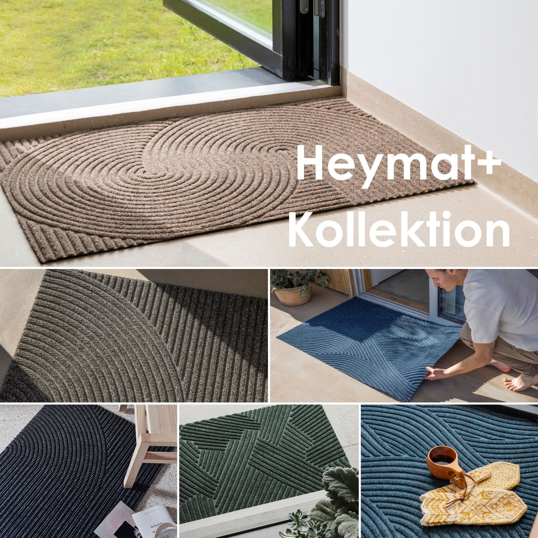 Wohnmatte 85x130 Stein grau