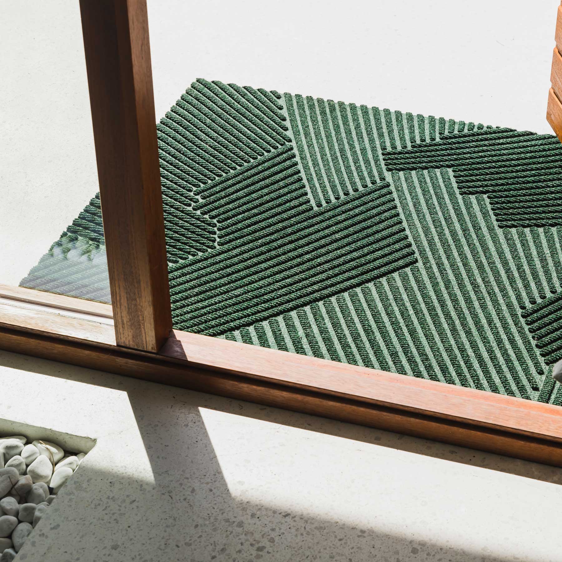 Wohnmatte 85 x 130 cm Strå grün randlos