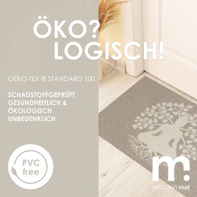 Fußmatte 85x85 Mat Lebensbaum schwarz schwarz