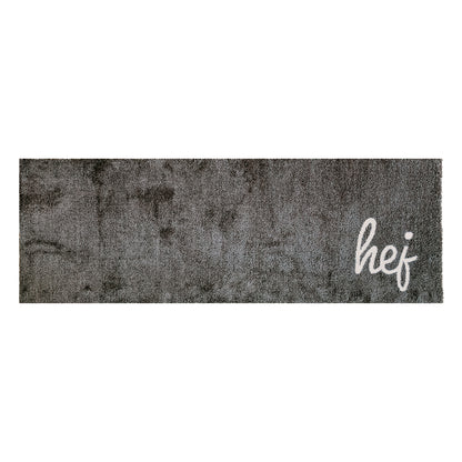 Fußmatte Cushel Hej anthrazit 35x100