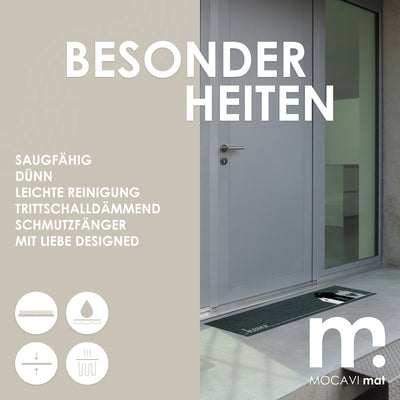 Läufer klein 30x100 Mat hygge home anthrazit