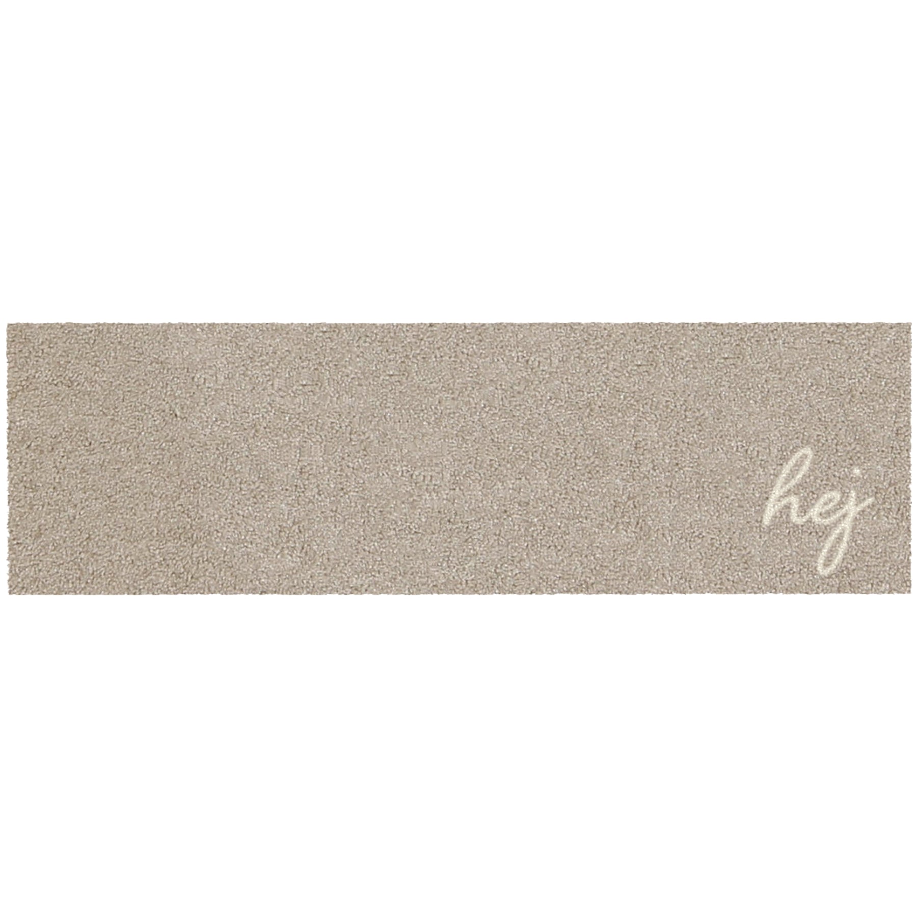 Schuhparkplatz beige Schriftzug hej
