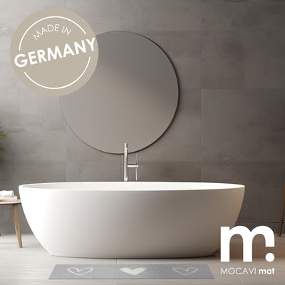 Badematte hellgrau modern