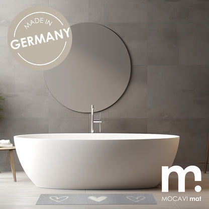 Badematte hellgrau modern
