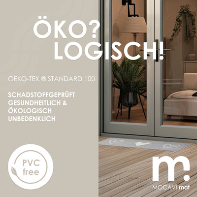 Läufer klein 30x100 Mat Schuhparkplatz Herzen hellgrau
