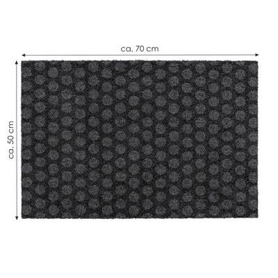 Fußmatte 50 x 70 cm Mat Punkte anthrazit randlos