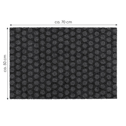Fußmatte 50 x 70 cm Mat Punkte anthrazit randlos