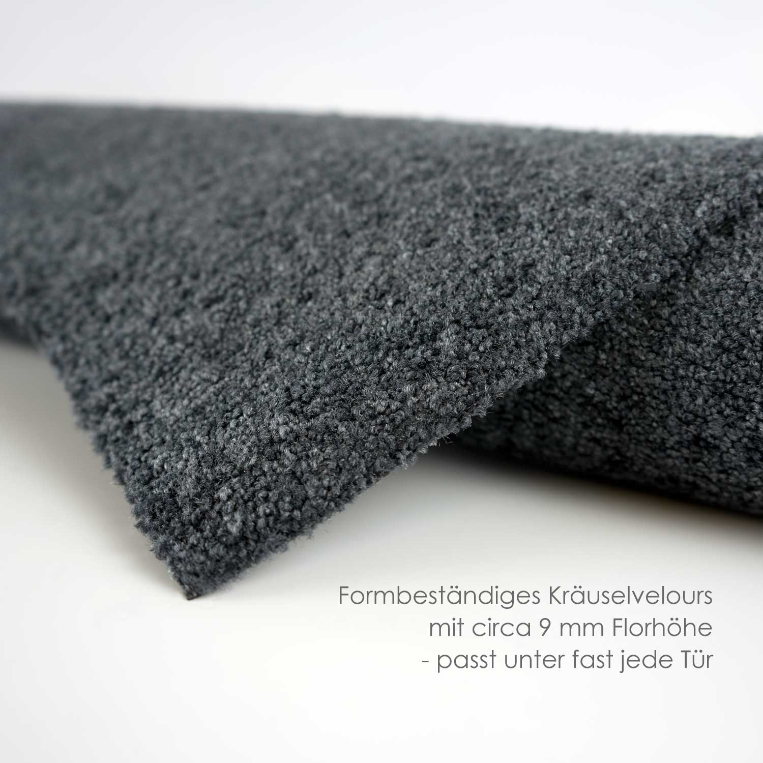Fußmatte 50 x 70 cm Mat anthrazit uni randlos