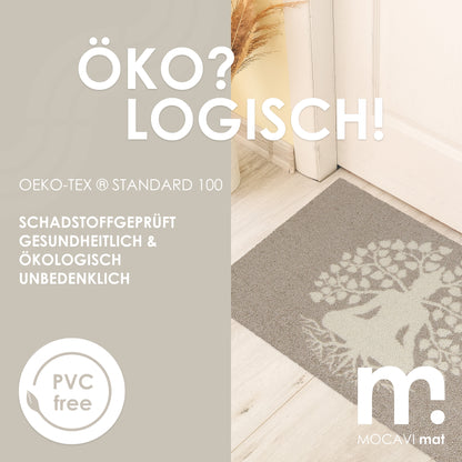 Fußmatte 50 x 70 cm Mat anthrazit uni randlos