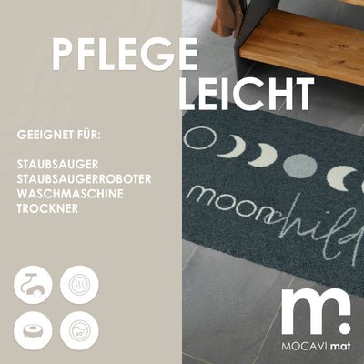Fußmatte 50 x 70 cm Mat anthrazit uni randlos