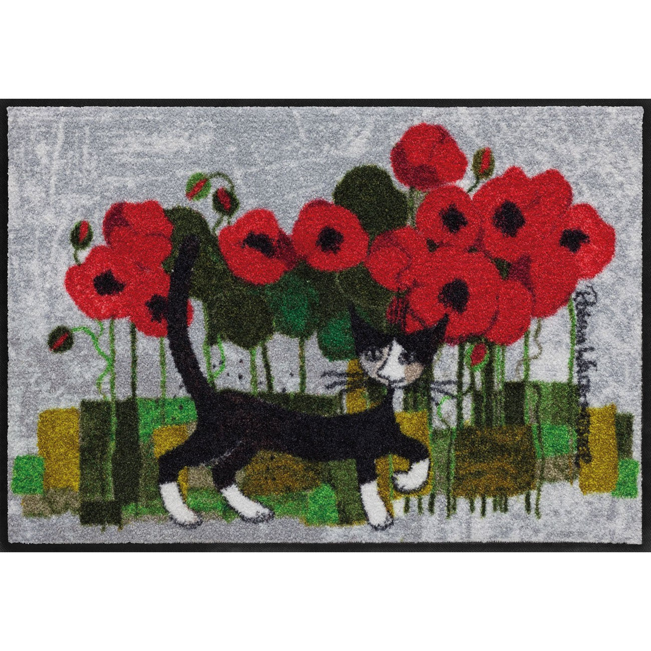 Fußmatte 50x75 Rosina Wachtmeister Poppywalk rot
