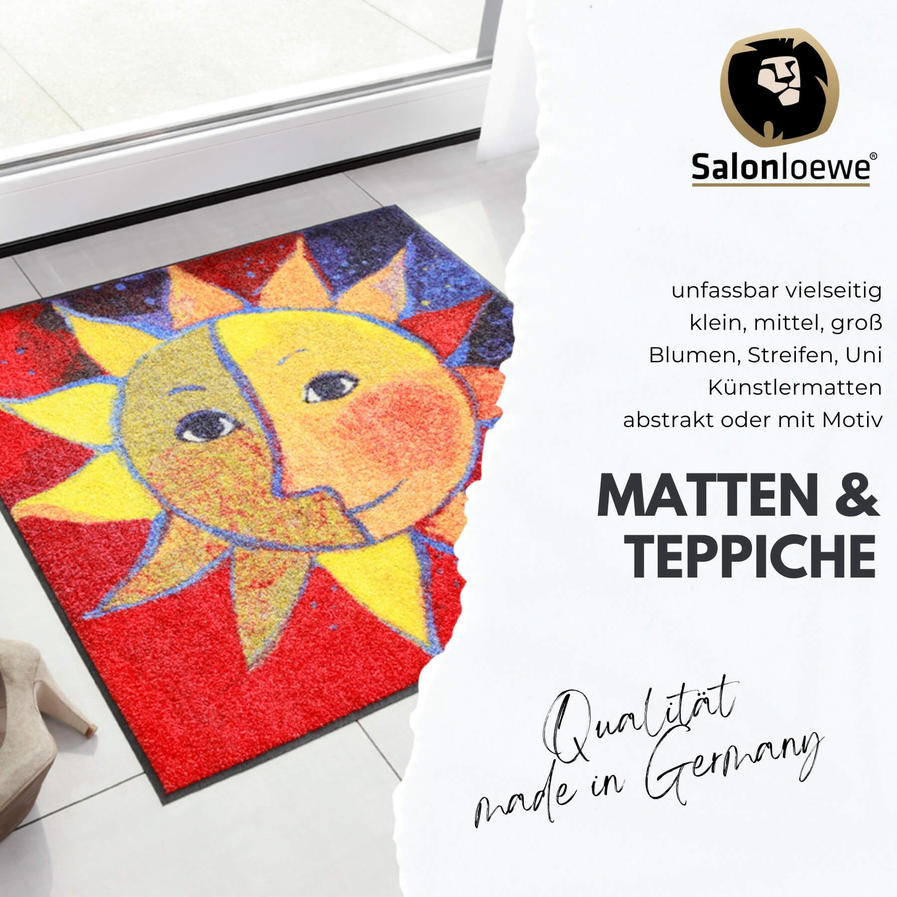 Fußmatte 60x85 Rosina Wachtmeister Famiglia con fiore halbrund