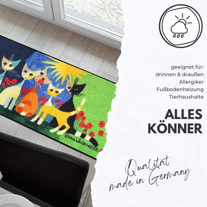 Fußmatte 50x75 Rosina Wachtmeister Gatti con Fiori braun