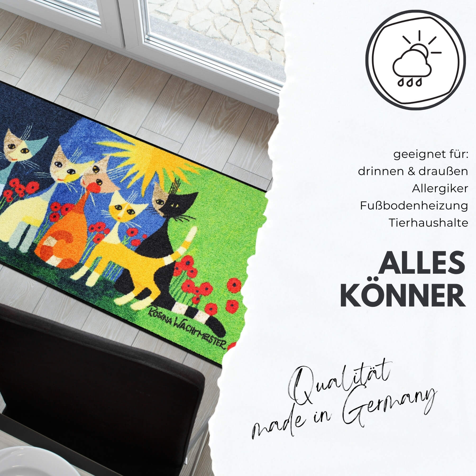 Teppichläufer 60x180 Rosina Wachtmeister Siamo in sei