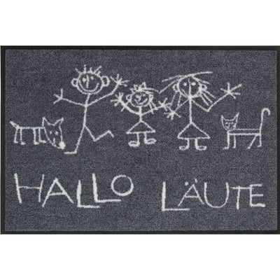 Fußmatte 50x75 Hallo Läute grau