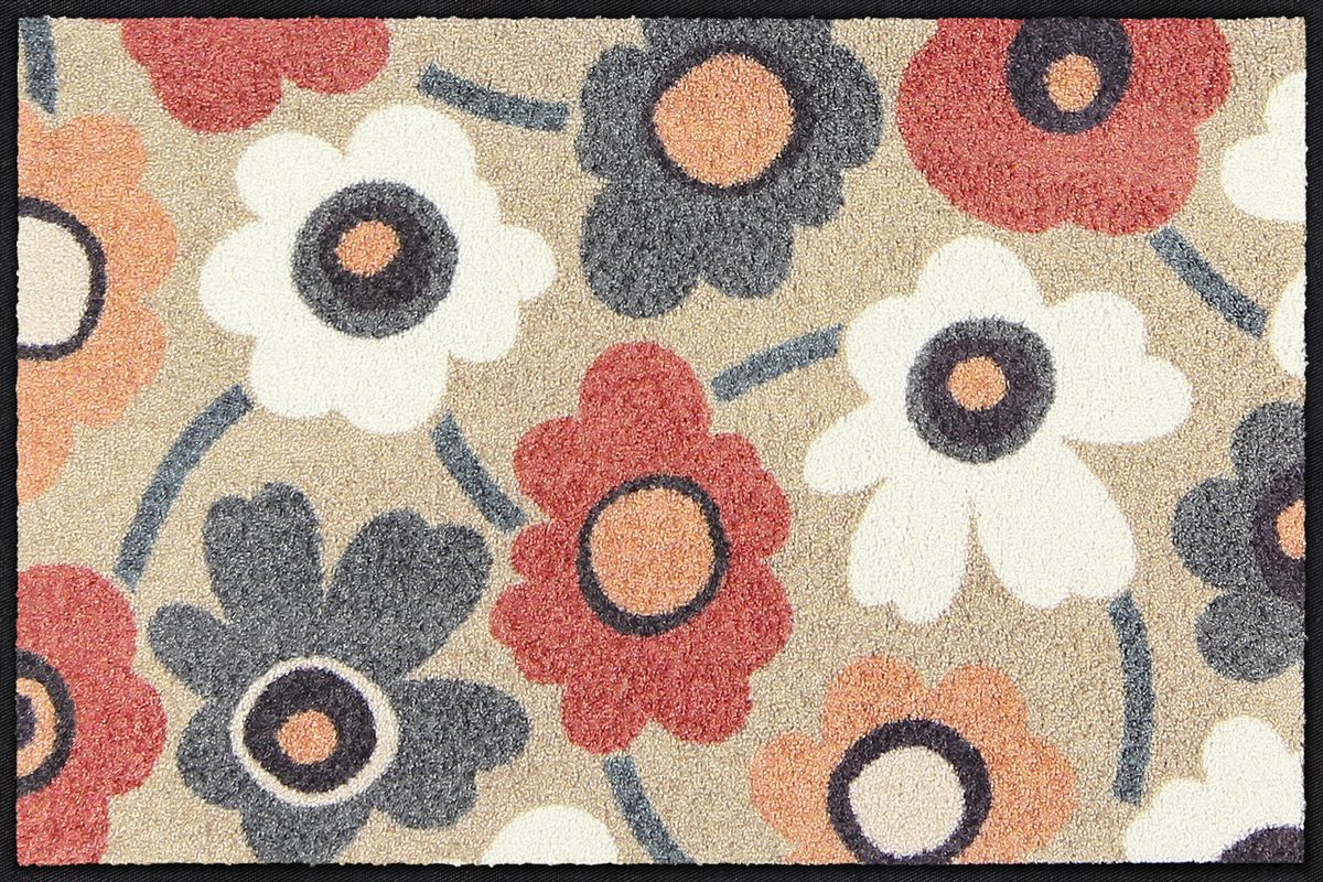 Eingangsmatte 50x75  Blooming Harmony blue-rose Beige