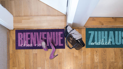 Fußabtreter klein 30x75 Bienvenue Type violet