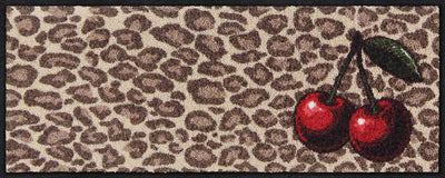 Fußmatte mit Leoprint und Kirschen