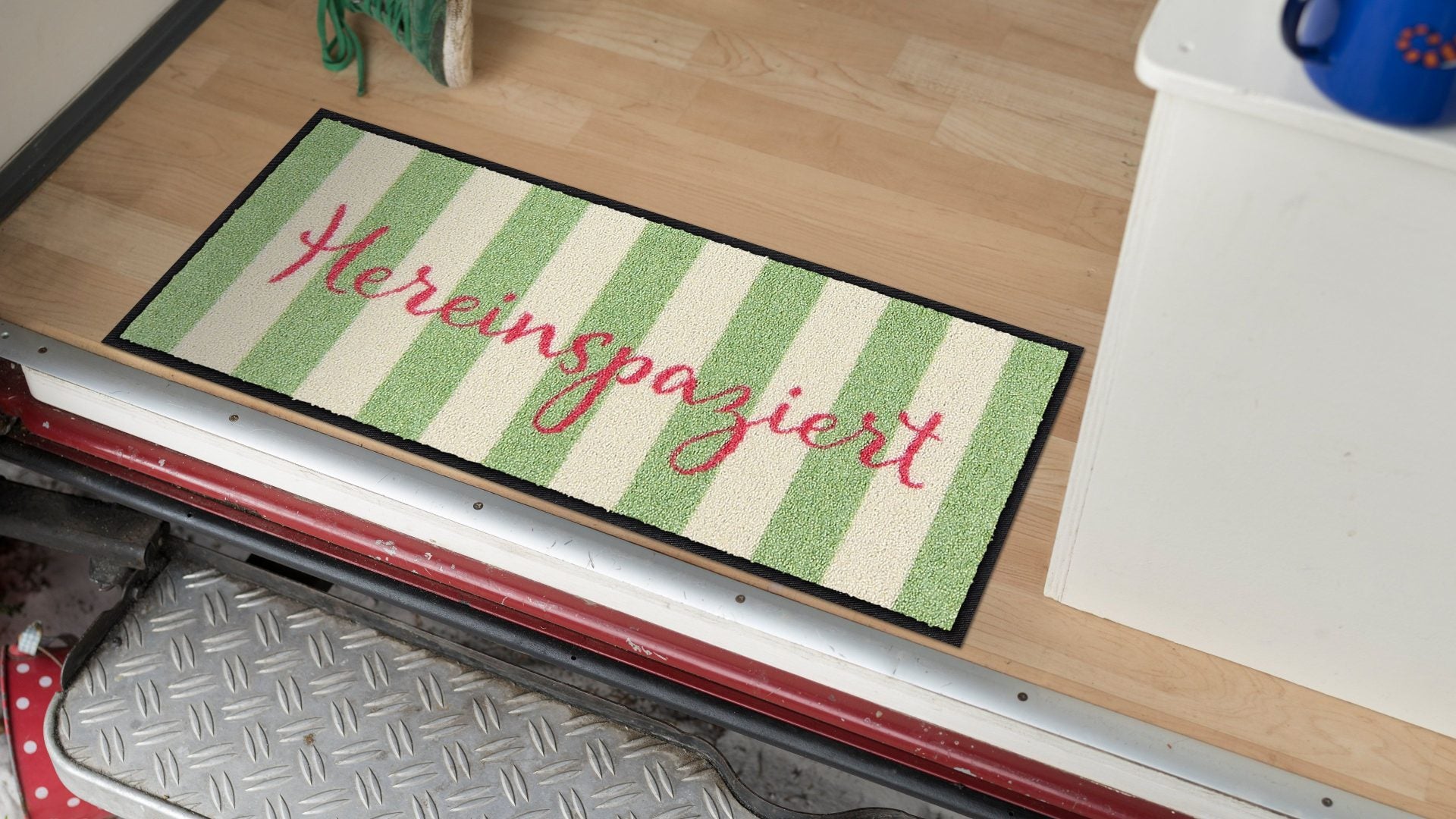Fußabtreter klein 30x75  Hereinspaziert Streifen