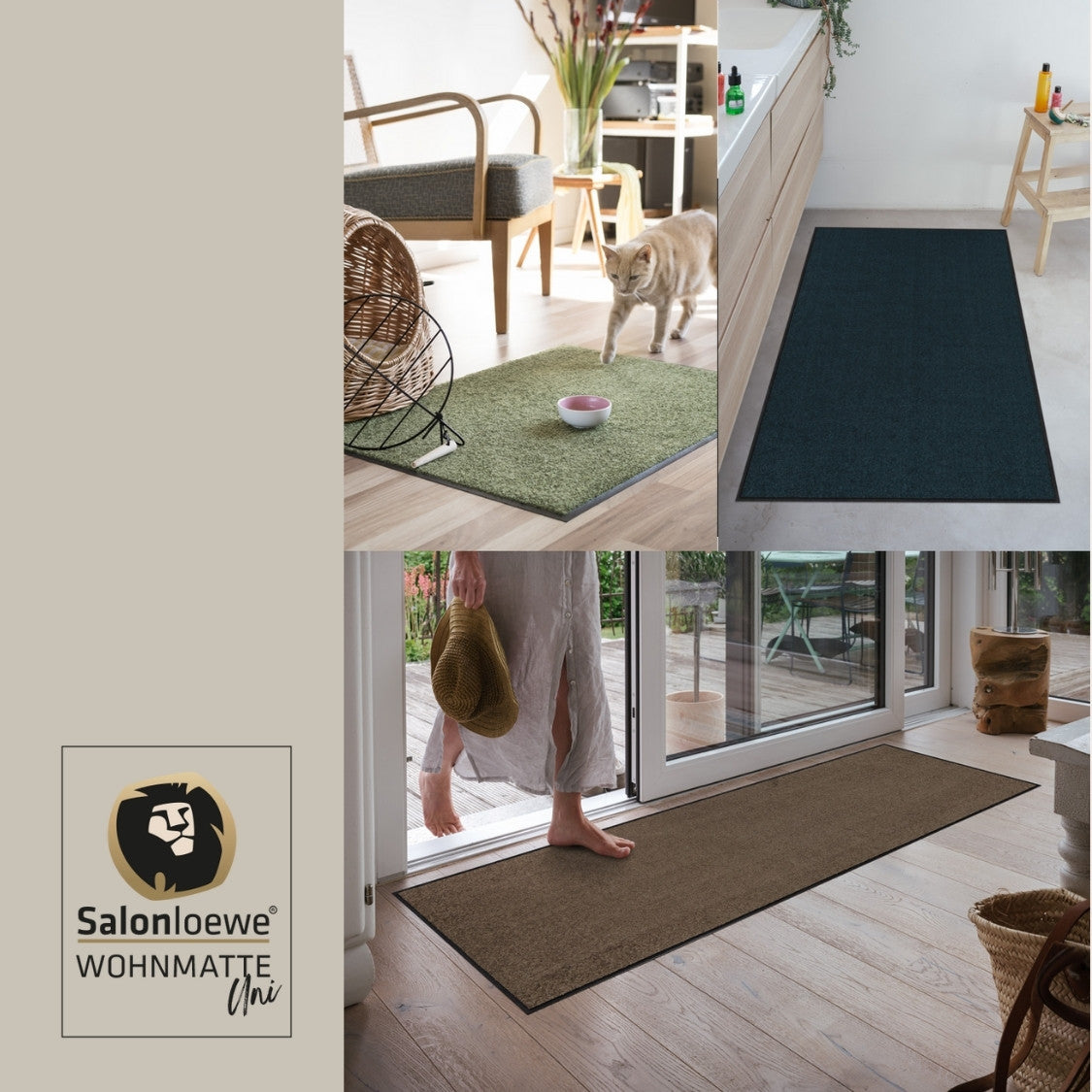 Fußmatte 30x60 Uni anthrazit