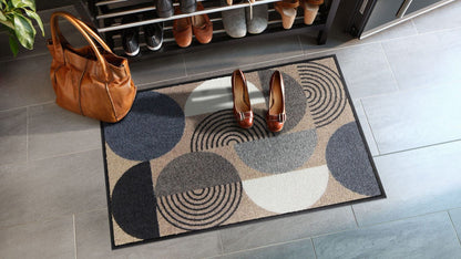 Fußmatte 50x75  Geo Rhythms beige blue