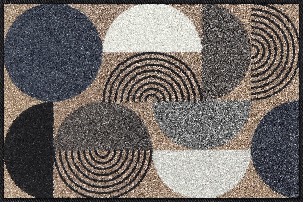 Fußmatte 50x75  Geo Rhythms beige blue