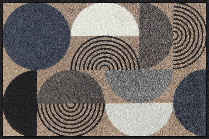 Fußmatte 50x75  Geo Rhythms beige blue