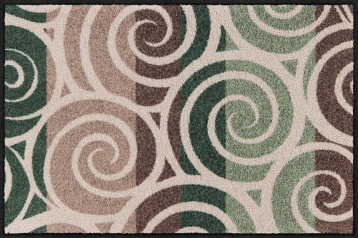 Fußmatte 50x75  Spiral Dance green