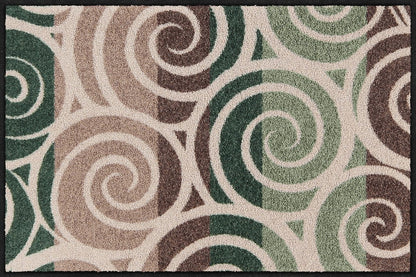 Fußmatte 50x75  Spiral Dance green