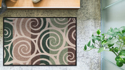 Fußmatte 50x75  Spiral Dance green