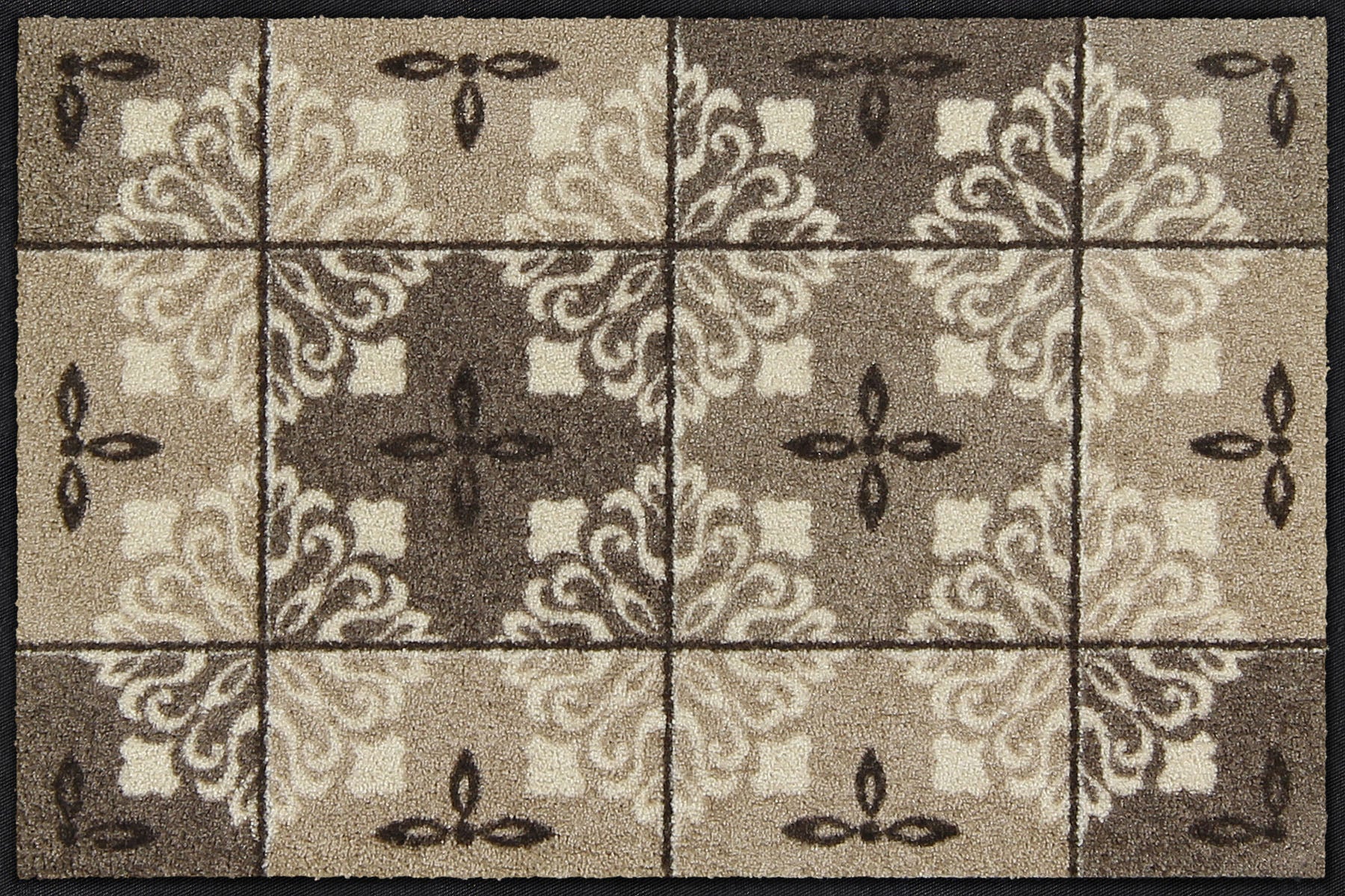 Fußmatte 50 x 75 cm Ornamontana taupe taupe