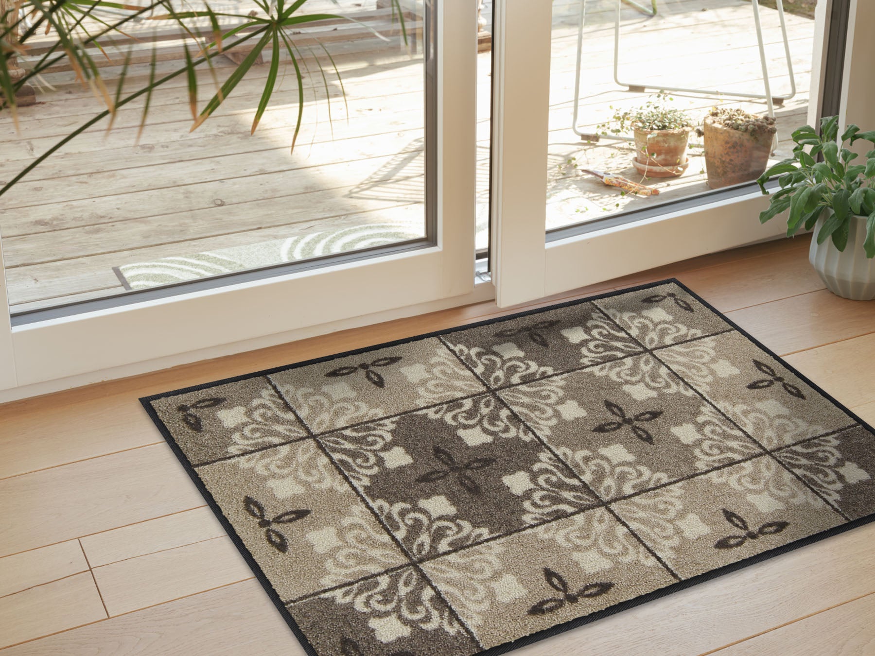 Fußmatte 50 x 75 cm Ornamontana taupe taupe