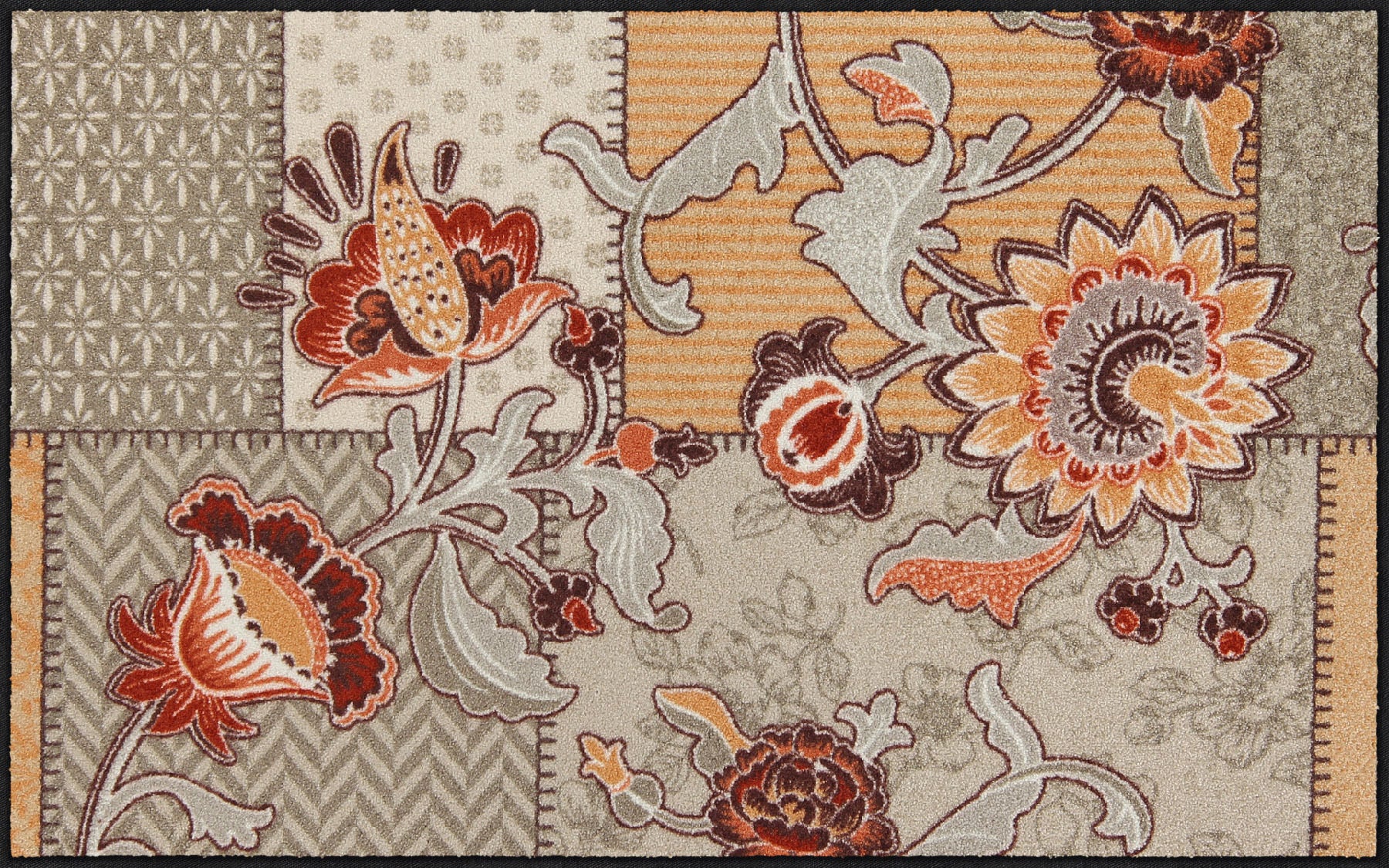 Fußmatte 75 x 120 cm Bohemian Patch taupe taupe