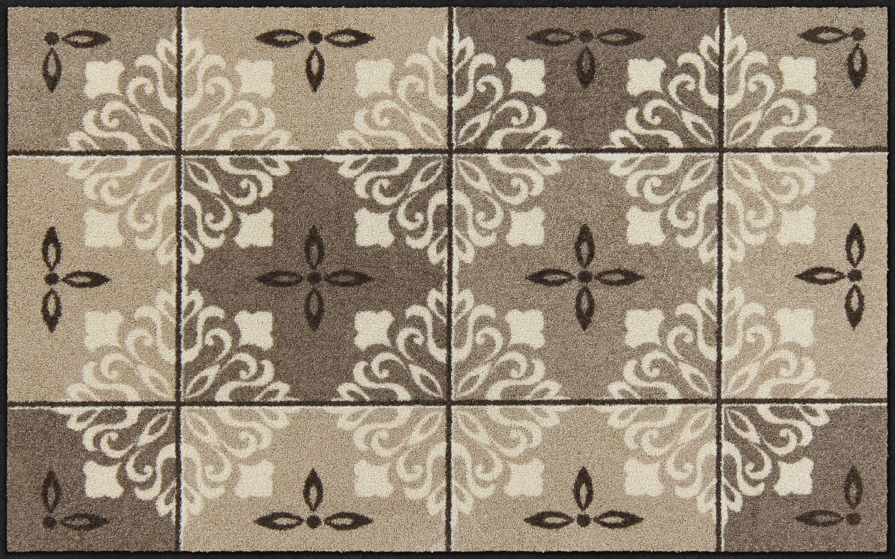 Fußmatte 75 x 120 cm Ornamontana taupe taupe