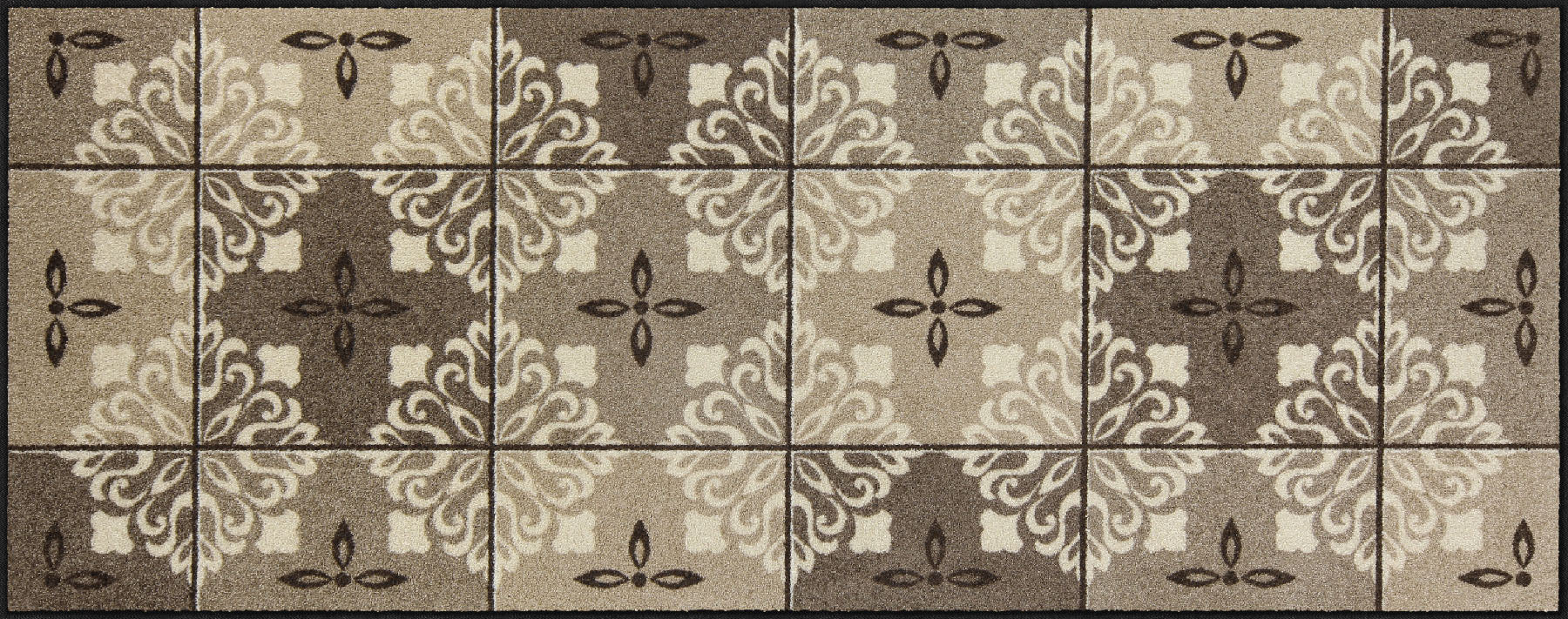 Teppichläufer 75 x 190 cm Ornamontana taupe taupe