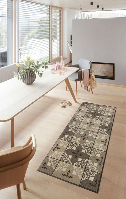 Teppichläufer 75 x 190 cm Ornamontana taupe taupe