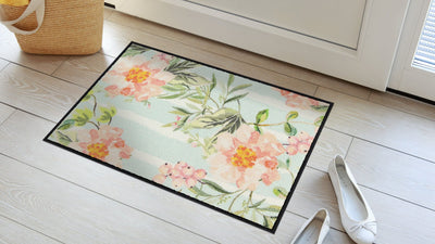 Fußmatte 50x75 Floral Stripes blue