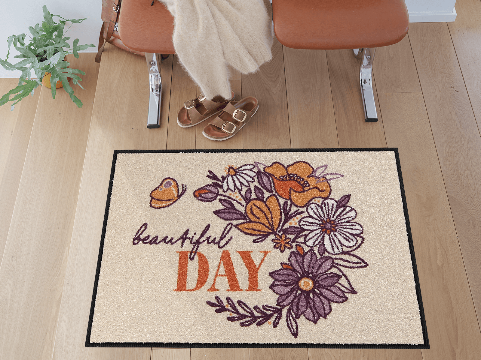 Fußmatte 50 x 75 cm Beautiful Day beige