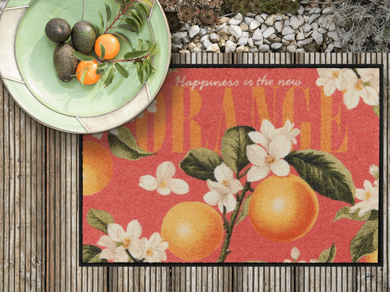 Fußmatte 50x75 Happy Orange orange