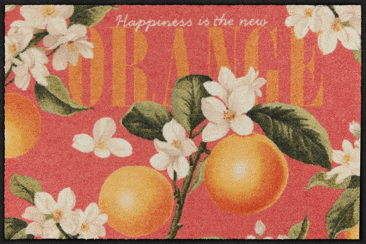 Fußmatte 50x75 Happy Orange orange