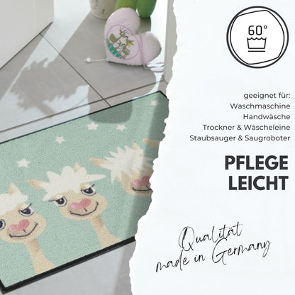 Fußmatte 50x75 Katzenglück blau
